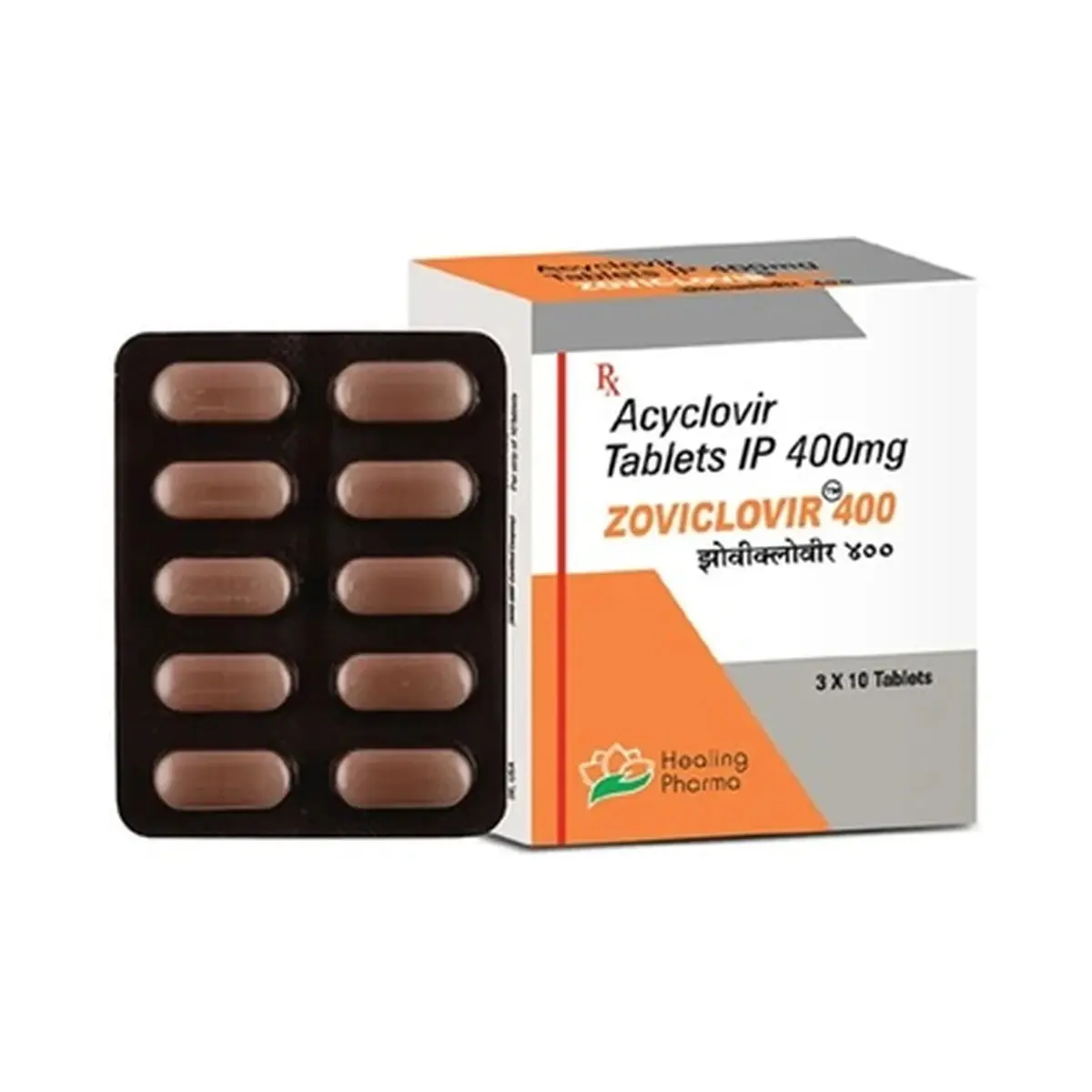 Zoviclovir (Acyclovir) 400 mg - 10 tablets